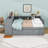 Daybed with Built-in Storage Drawers and Twin Trundle,Desk-1608235093-1608235090