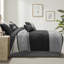 Édredon très grand en faux daim - Ensemble de literie confortable 7 pièces noir-126363536-126363537
