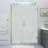 Belmore XL 57.25" W x 80" H Hinged Frameless Shower Door with StarCast Clear Glass-110780305-93064346
