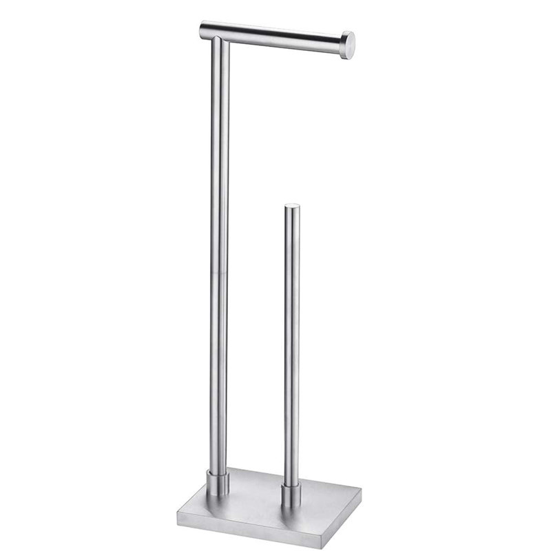 Porte-papier hygiénique sur pied, Argent