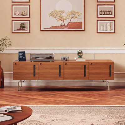 Retro design simple solid wood TV cabinet