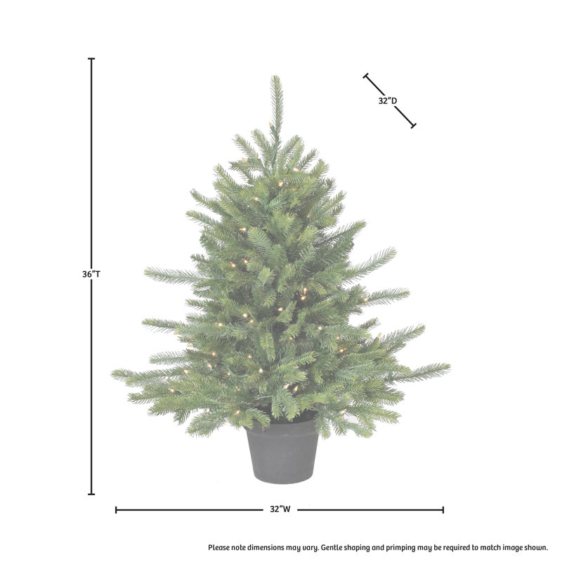 3' Artificial Fir Christmas Tree with Color & Clear Lights