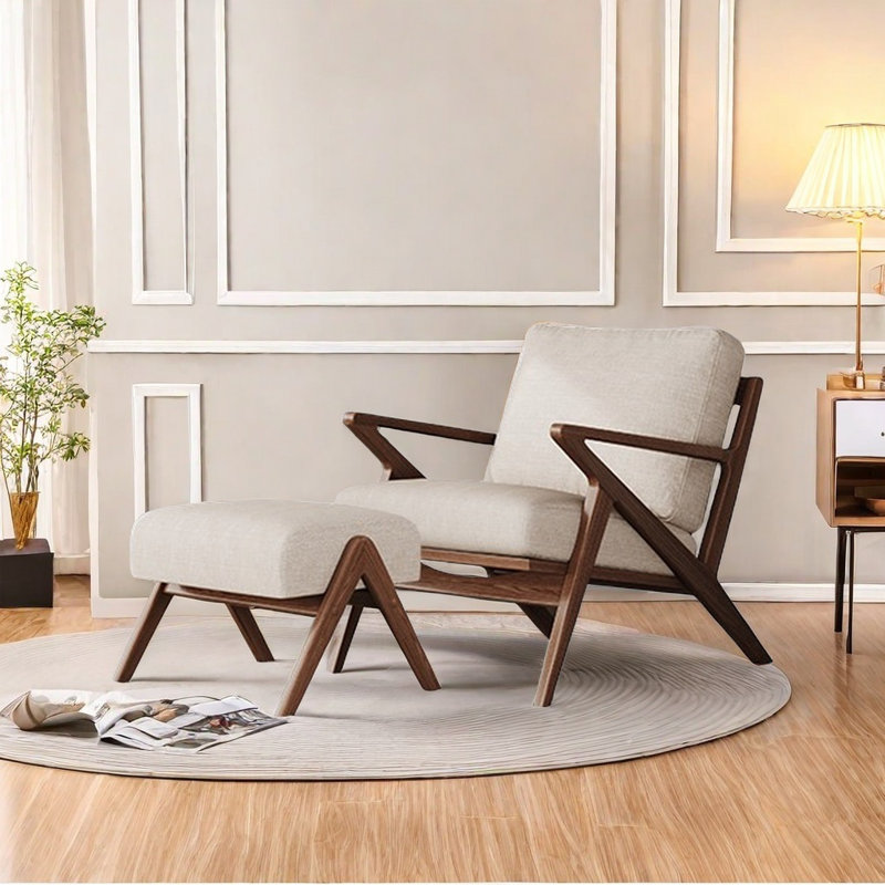 Comfortable Breathable Chair, Cream Polyester Blend