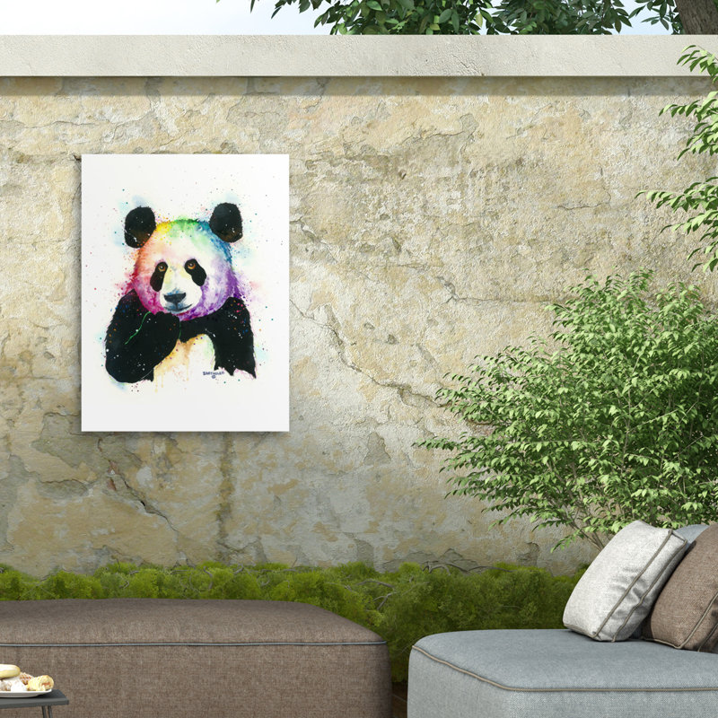 Toile d'extérieur Dave Bartholet Panda, H 14 po x l 19 po