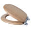 Solid Oak Soft Close Toilet Seat, Flexi-Fix Hinges (Rutland)