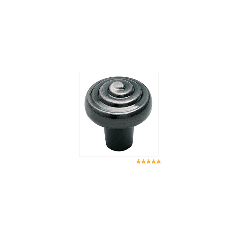 (5 Pack) 1-1/4 inch Divinity Knob Pewter
