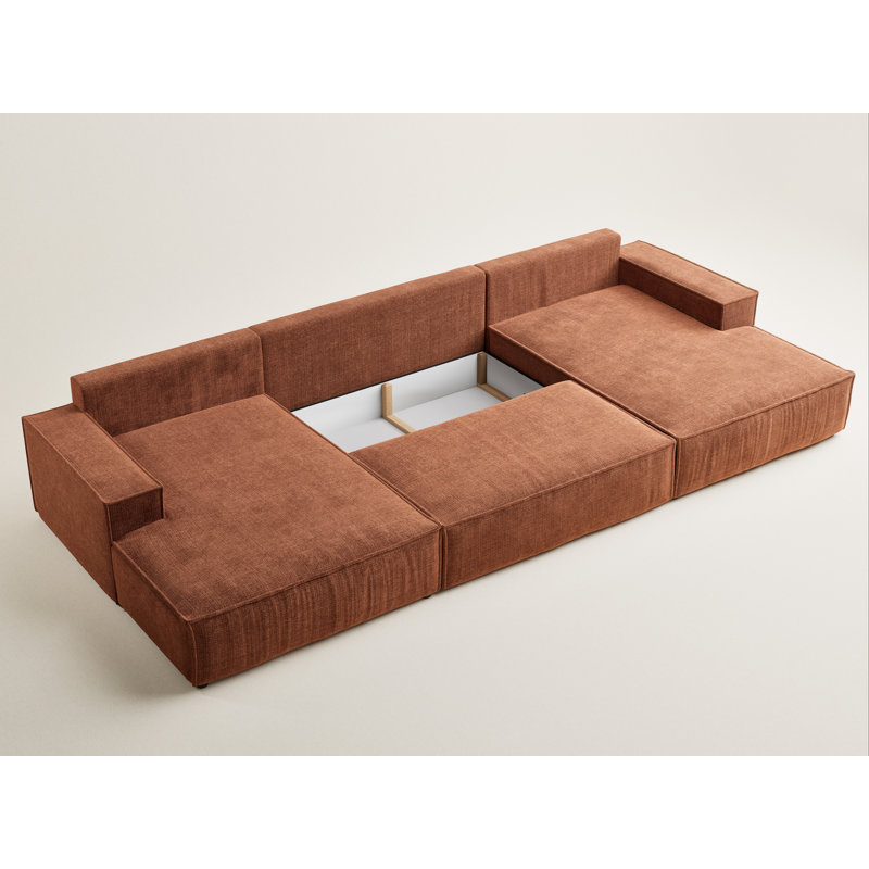6 Seater Reclining Corner Sofa , Copper
