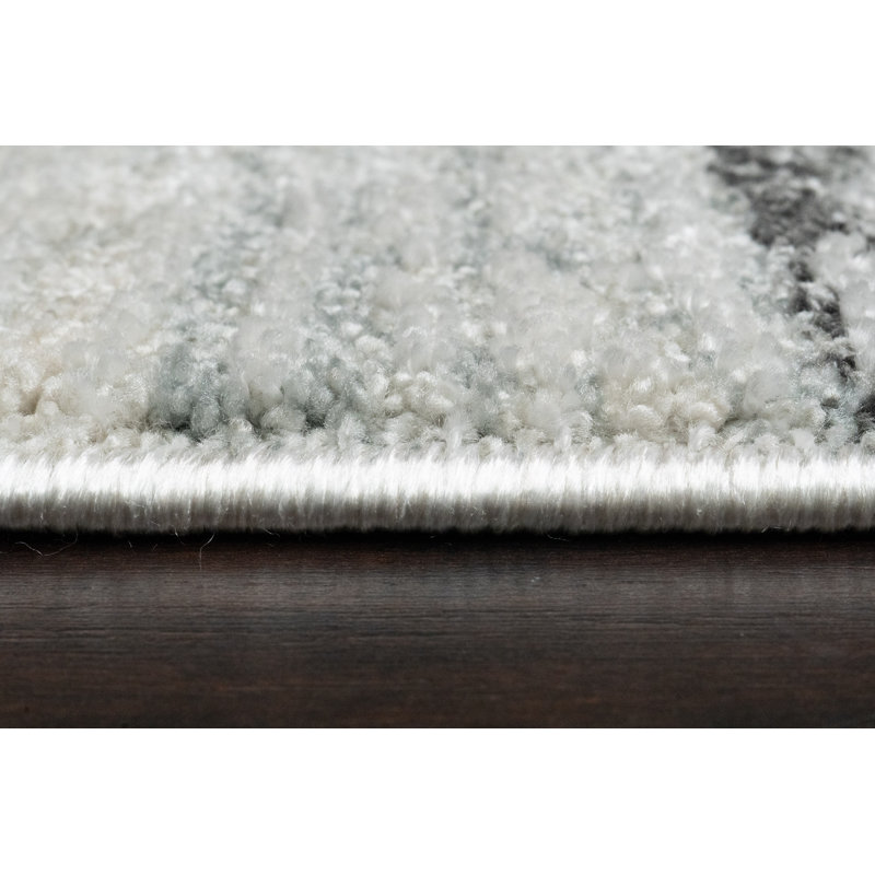 Annalise 9,2 x 12,5 7611-989 Gris / beige / gris anthracite, Rectangle 9 pi 2 po x 12 pi 5 po