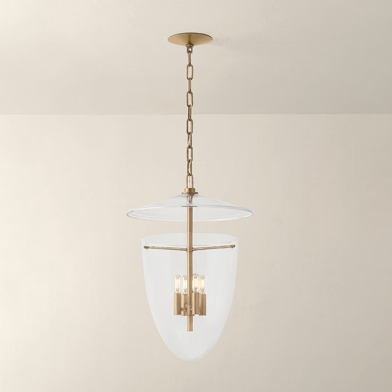 Troy Lighting Tully Lantern, Brass, 4 Lights, 72" H x 17.75" W x 17.75" D