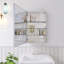 Rectangular Recessed Or Wall Mount Aluminum Frameless Medicine Cabinet Mirror With Adjustable Glass Shelves-1658463237