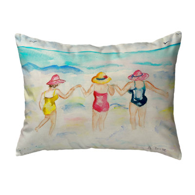 Ladies Wading Indoor/Outdoor Lumbar Pillow