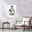 Meditating Zen Monk Abstract Minimalist Peaceful Portrait Wall Art Print 1 Piece Wrapped Canvas Wall Art-1913263345