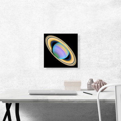 " Hubble Telescope Ultraviolet Planet Saturn "