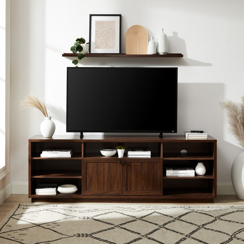 Yumara 70" 2-Door TV Stand, Dark Walnut