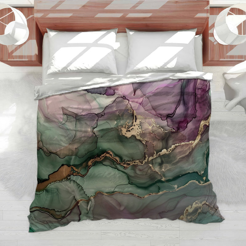 Housse de couette à motifs liquides, Housse de couette pour lit simple