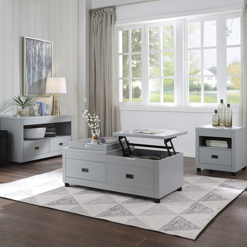 Table de bout avec rangement Dove Grey