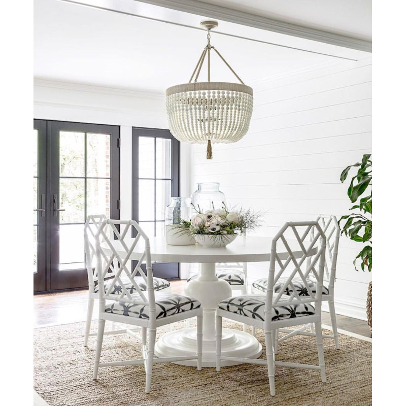 Jardin Linen Side Chair, Navy Blue