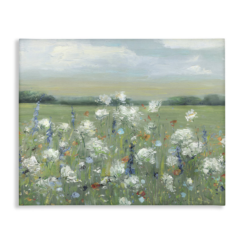 «Dappled Meadow Flowers in Field», art mural par Sally Swatland, H 16 po x l 20 po