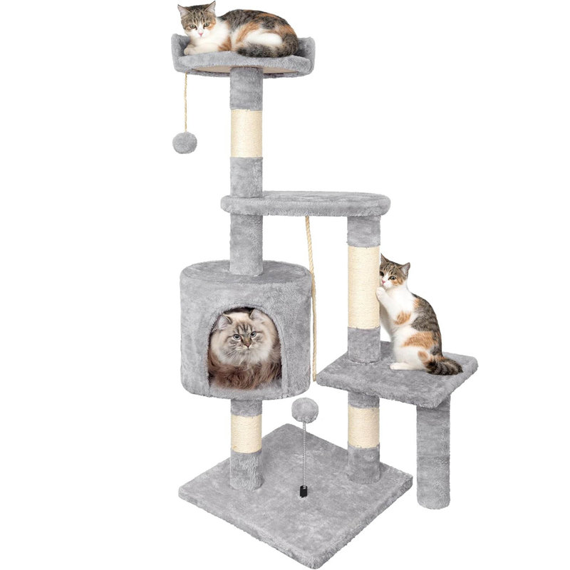 112cm H Cat Tree, Grey