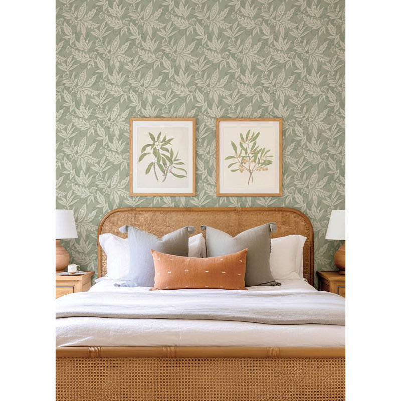 Anita Dove Woodland Floral Wallpaper, Green