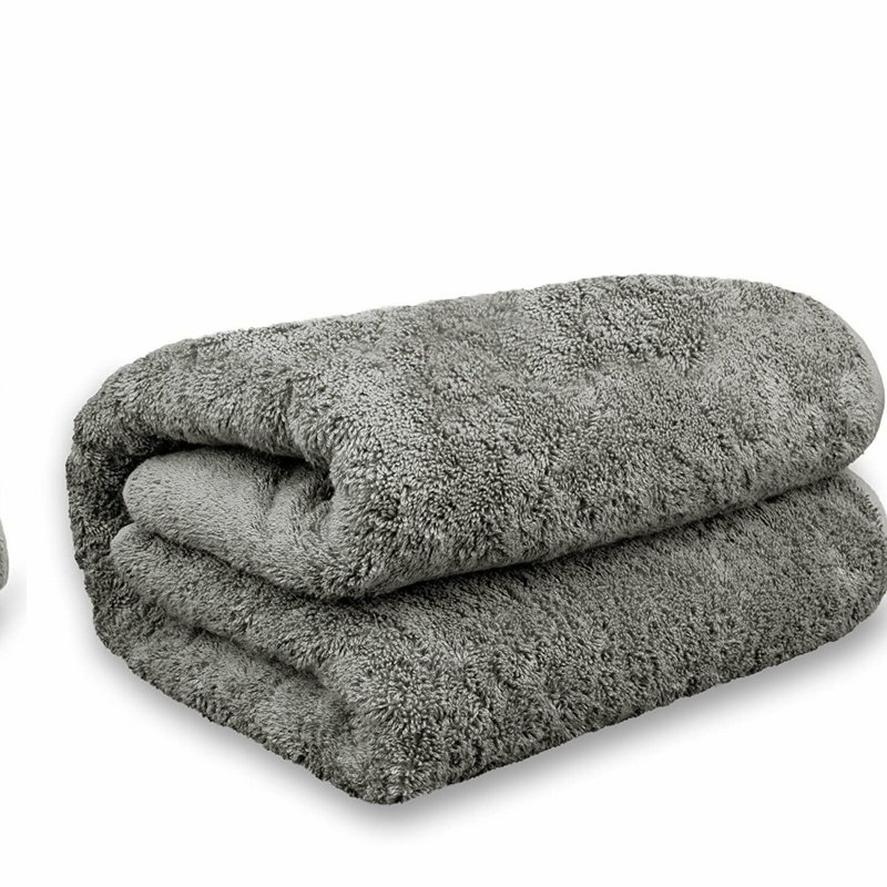 Opulent Oasis Turkish Spa Towel - Oversized 40x80 Bath Sheet in Elegant Gray