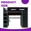 Lit mezzanine double pleine grandeur avec bureau intégré, éclairage RVB, charge USB et grand espace de rangement pour les enfants et les adolescents-81027786
