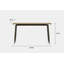 Console rectangulaire Oak Crest avec pieds en métal couleur blé – Placage en chêne blanc américain