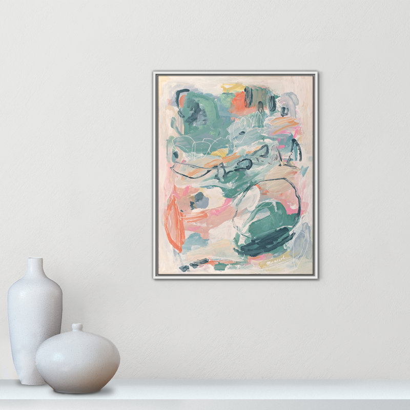 "Echoes Of Tom Demain" par Marisol Evora, L 23,5 po x H 29,5 po, Flotteur blanc