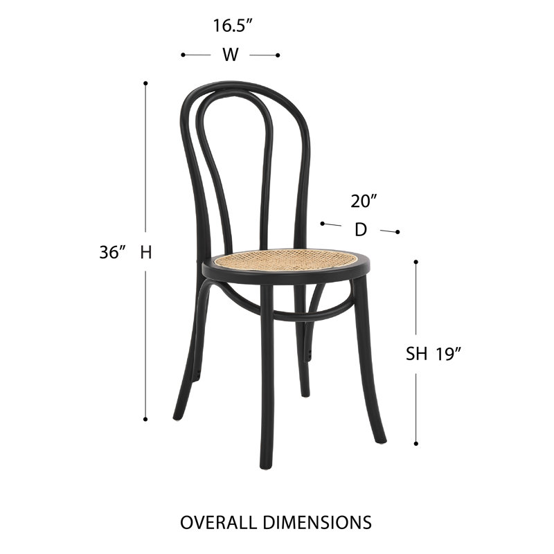 Julia 19'' H Side Chair, Black