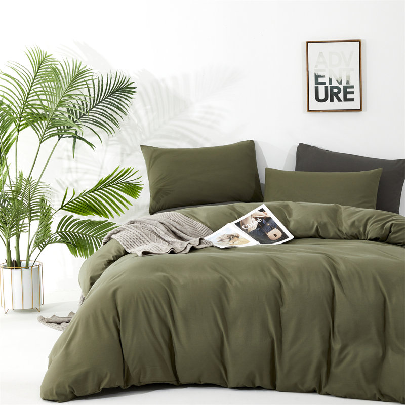 Solid Color Comforter Dark Color 3 PCs Bedding Set Deep Color Bed Comforter Set, Full Comforter + 2 Standard Pillowcases