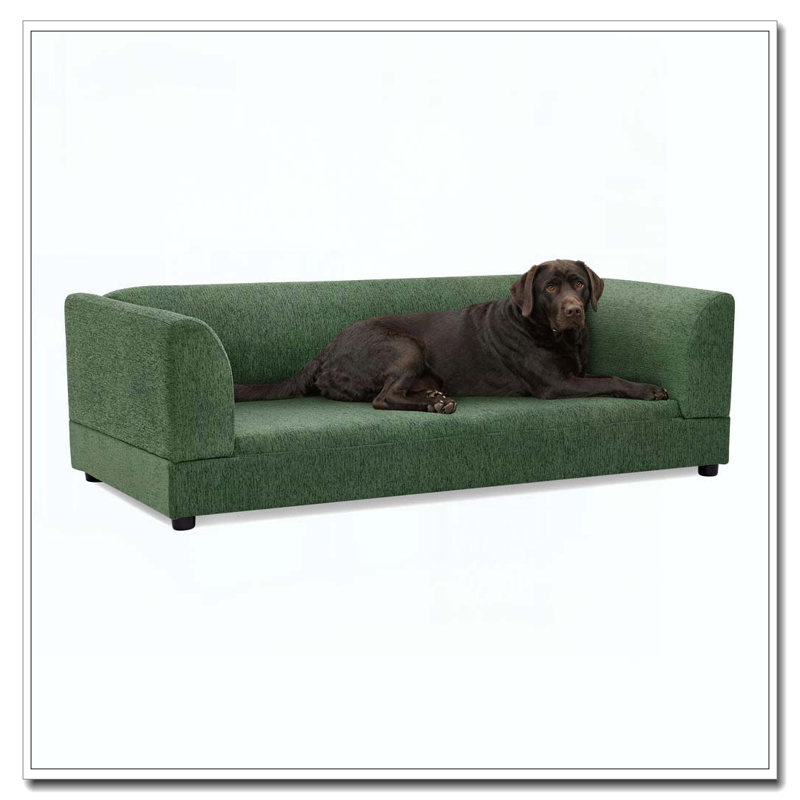 Canapé confortable surdimensionné pour animaux de compagnie de taille moyenne / grande, Vert olive