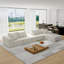 Ensemble de canapé modulaire rembourré moderne, canapé modulaire en L de 132 po avec 6 coussins, canapé-lit combiné gratuit pour le salon, la chambre à coucher-1959589850