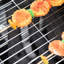 Barbecue au charbon portatif de 21 po avec roulettes et tablette inférieure, fumoir de barbecue avec évents réglables sur le couvercle pour le pique-nique du camping, noir