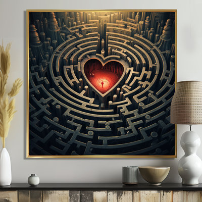 Le labyrinthe du cœur - reproduction d'art abstraite murale