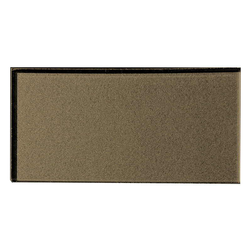 Carrelage mural en verre à bord droit Forever 3 po x 6 po, Bronze
