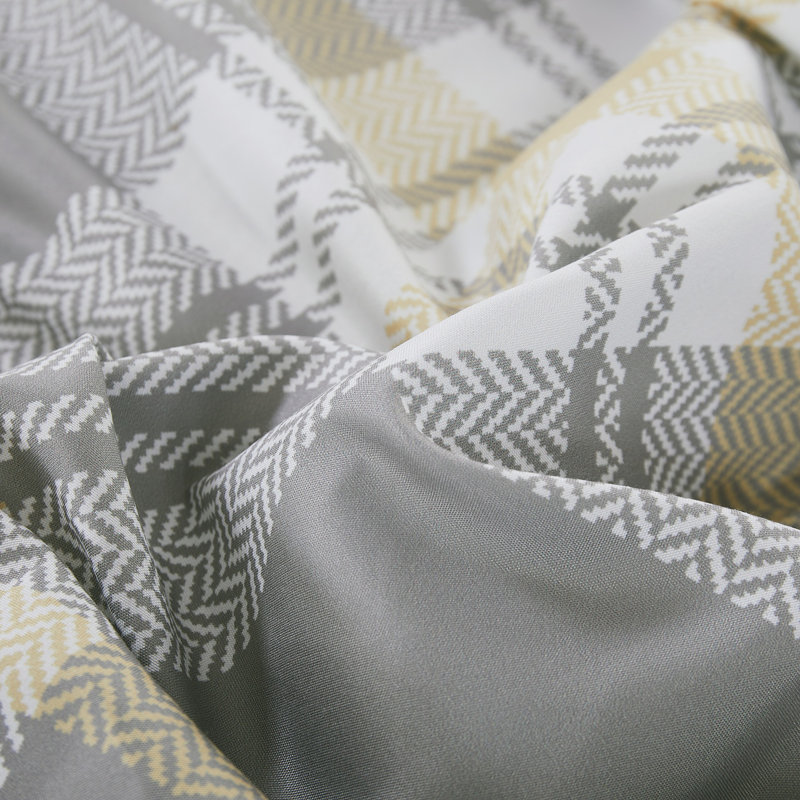 Twin Blue and Gray Reversible Microfiber Comforter Set