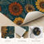 Tapis de cuisine lavables antidérapants à motif tournesol