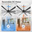 Ventilateur de plafond industriel à courant continu avec pales réversibles-76841468-86694229