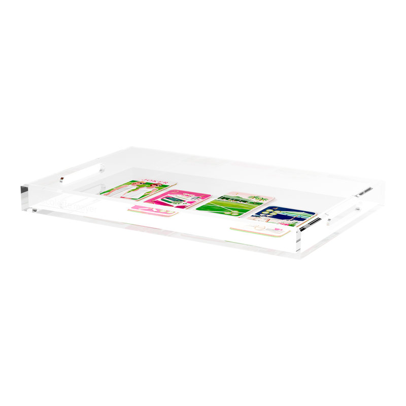 Mahjong Acrylic Decorative Tray, 22.5"W x 14.5"D x 2"H