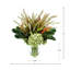 Arrangement hortensia d'automne et bruyère dans un vase décoratif