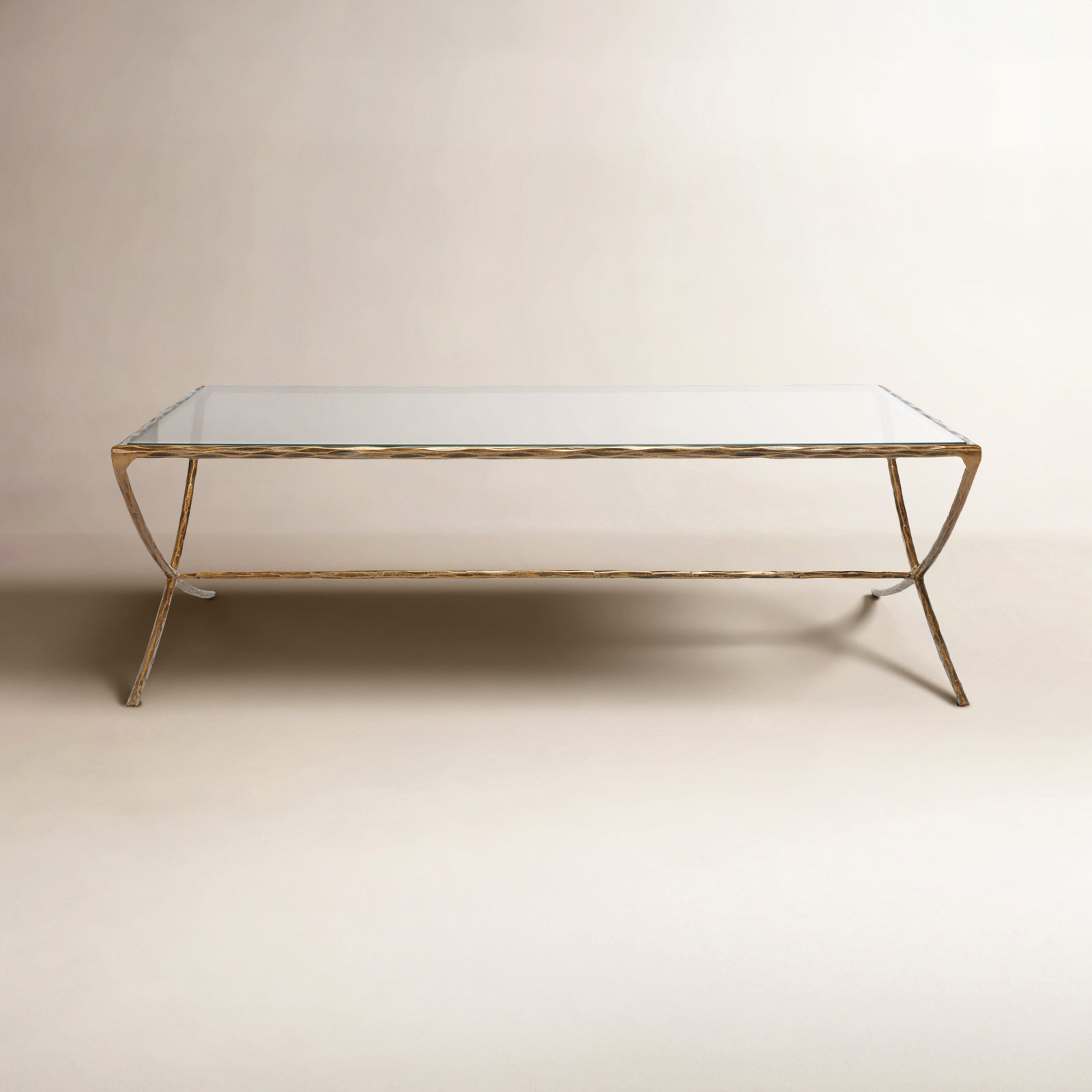 Evelynn Coffee Table, Brass
