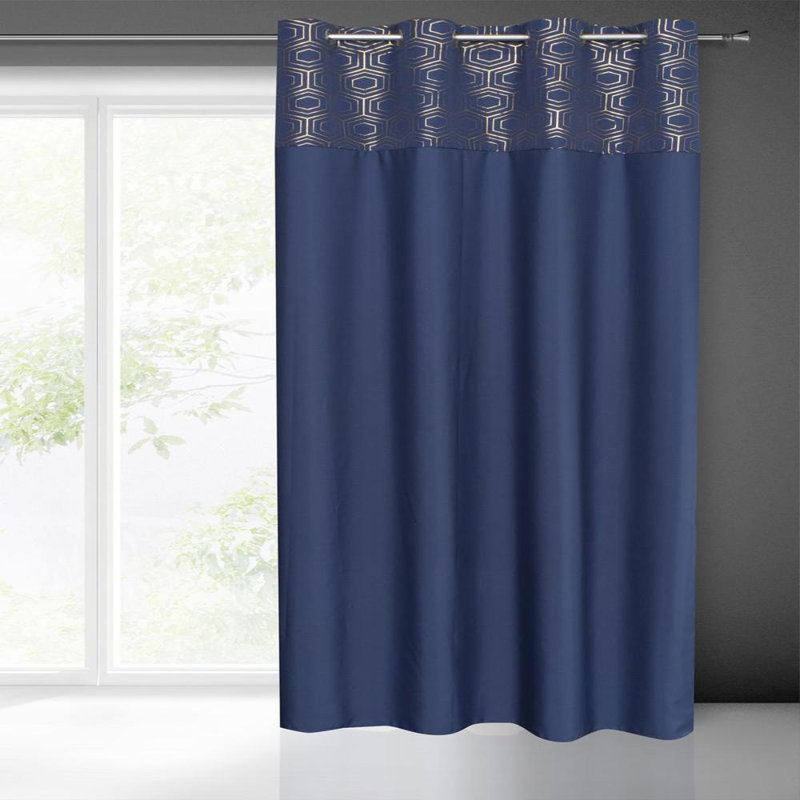 Dafne Blackout Single Curtain, Navy Blue