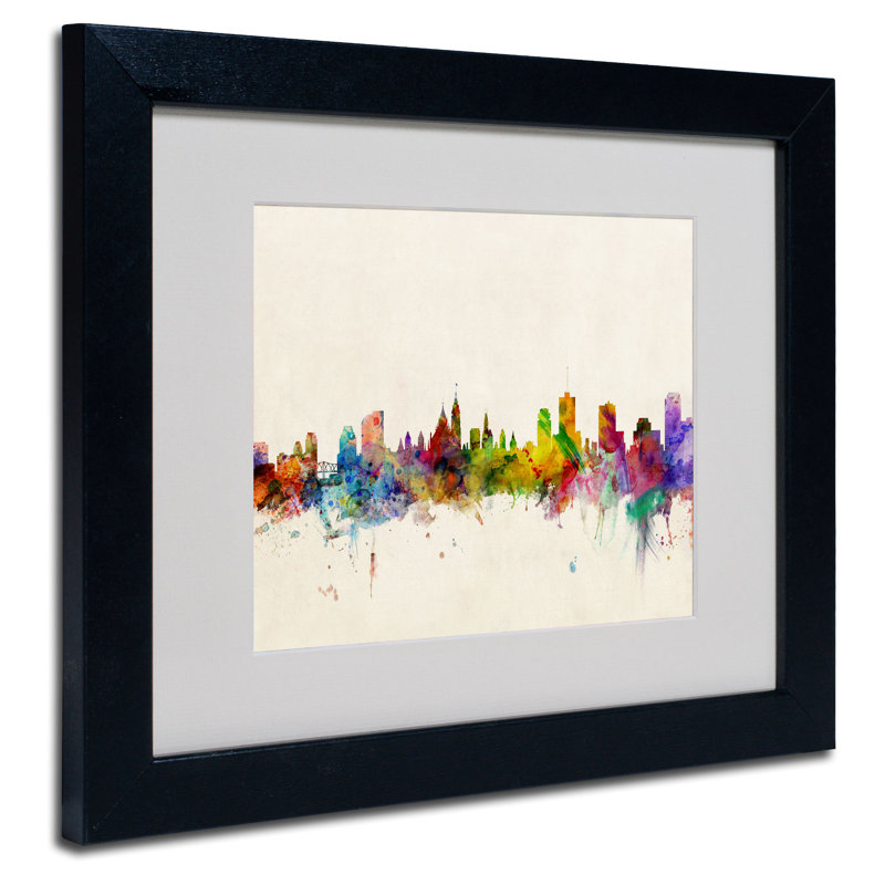« ottawa, canada » par michael tompsett, impression encadrée encadrée, H 11 po x l 14 po x P 0,5 po, Noir