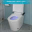 Toilette intelligente avec bidet intégré, ouverture et fermeture automatiques, siège chauffant allongé, capteur de pied encastré, affichage DEL, lavage à l'eau chaude, sécheuse, veilleuse