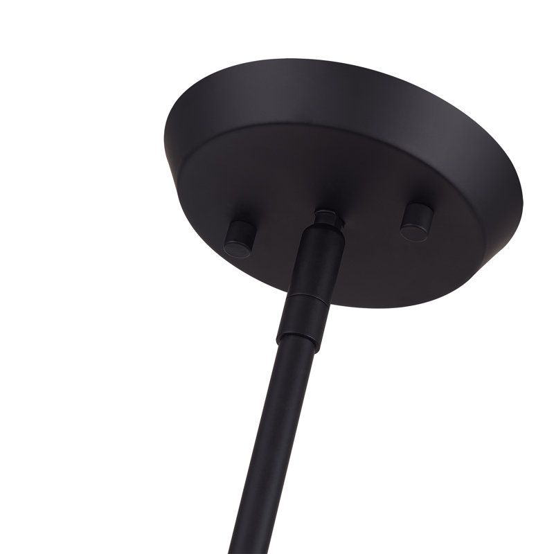 Lustre 8 lumières bronze avec détails en laiton antique, Noir