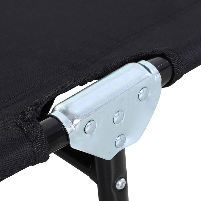 Aalilah Foldable Sun Loungers Oxford Fabric, Black