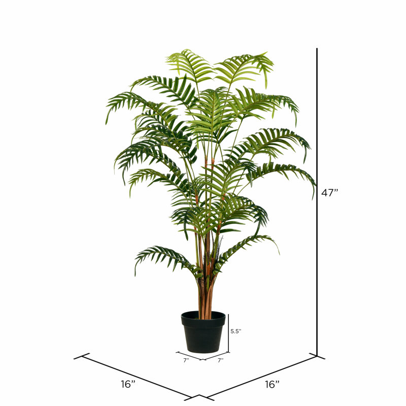 Faux Plant in Pot, 47" H x 16" W x 16" D