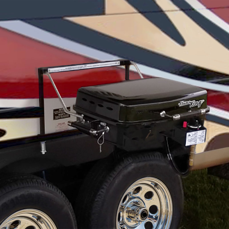 Flame King VR ou barbecue sur remorque - Barbecue au gaz pour camping-car - Surface de cuisson de 215 pouces carrés