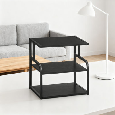 Support d'imprimante à 3 niveaux avec tablette réglable, support de rangement multifonctionnel pour bureau à domicile, cuisine, salon sous le bureau