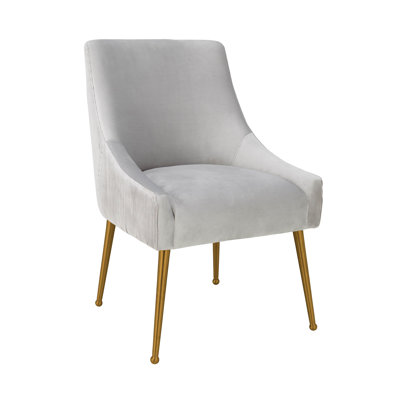 Chaise d'appoint rembourrée avec revêtement en velours plissé Rizo